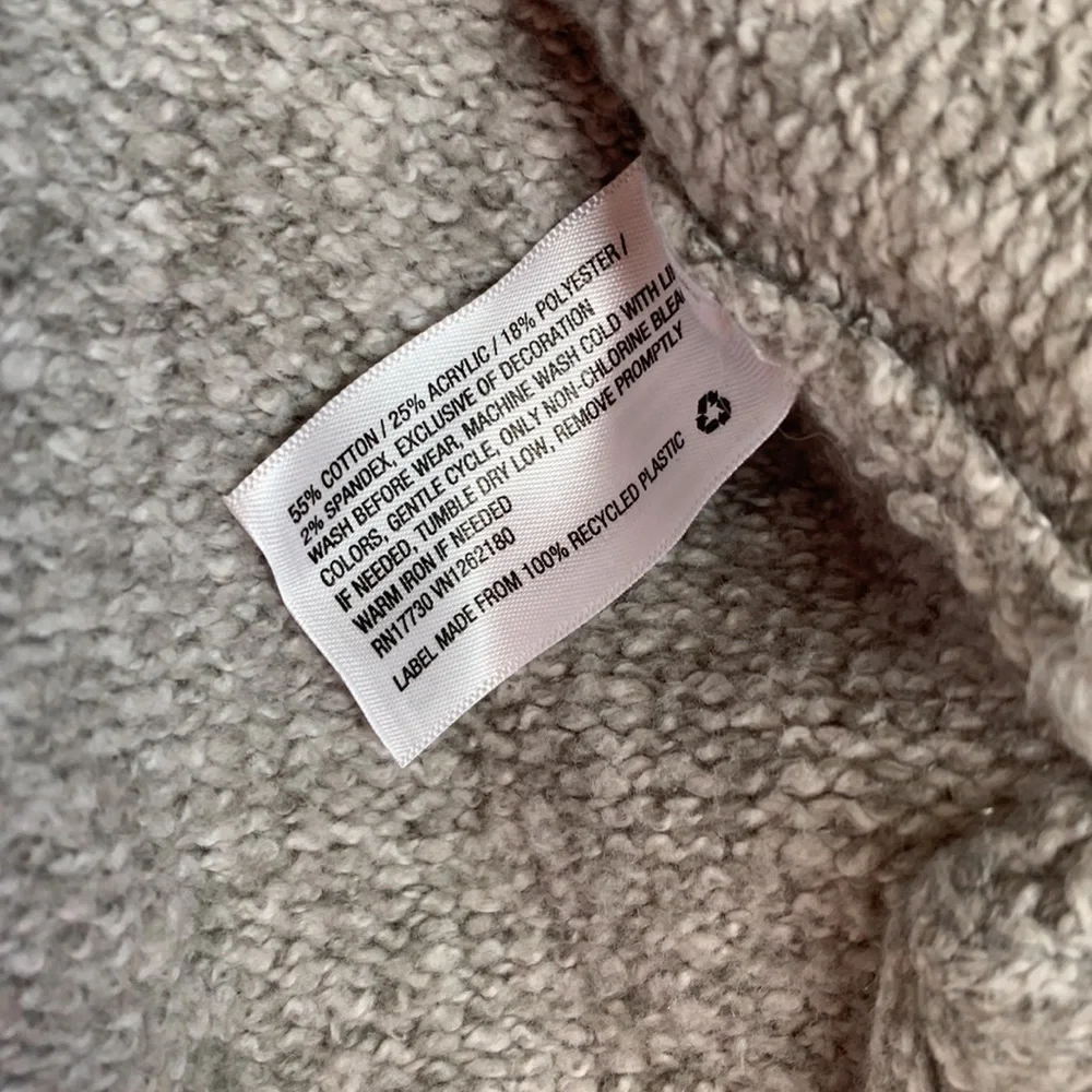 OshKosh B'gosh Gray Embroidered Acrylic Cotton Shrug Hooded Sweater sz 3T